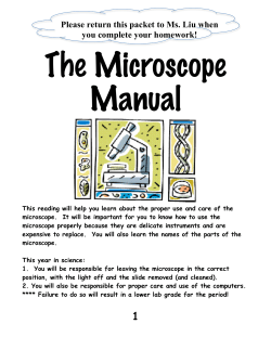 Microscope packet version2014 - Concord Carlisle High School