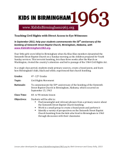 Teaching Civil Rights with Direct Access to Eye Witnesses