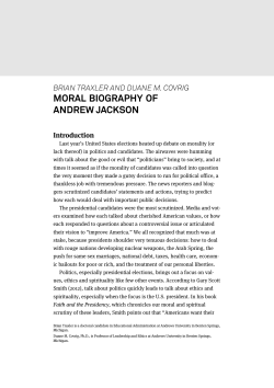 MORAL BIOGRAPHY OF ANDREW JACKSON