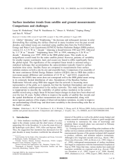 Surface insolation trends from satellite and ground measurements