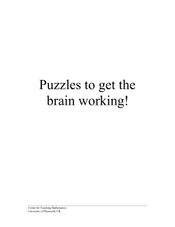 Puzzles to get the brain working!