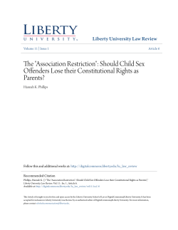 The "Association Restriction": Should Child Sex Offenders Lose their