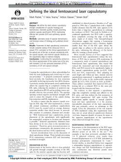 Defining the ideal femtosecond laser capsulotomy
