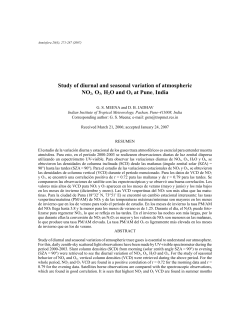 Study of diurnal and seasonal variation of atmospheric NO2, O3
