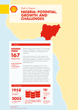 NIGERIA: POTENTIAL, GROWTH AND CHALLENGES