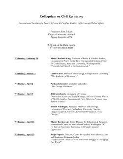 Colloquium on Civil Resistance - Rutgers University International