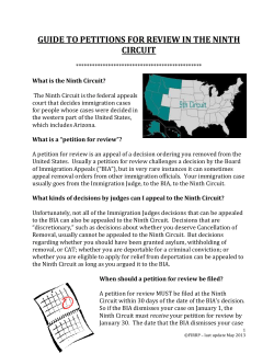 Guide to Petitions for Review in the Ninth Circuit