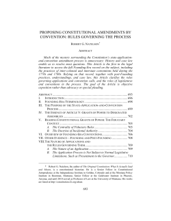 proposing constitutional amendments by convention: rules