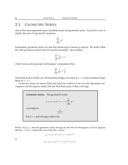 2.3. geometric series