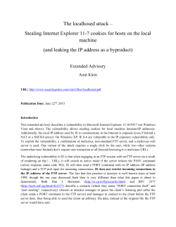 The localhosed attack &ndash; Stealing Internet Explorer 11