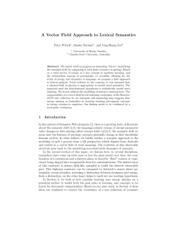 A Vector Field Approach to Lexical Semantics