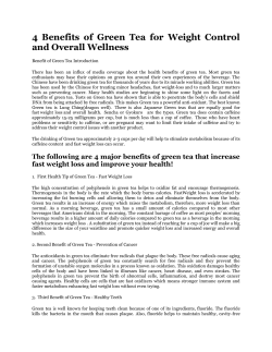 4 Benefits of Green Tea for Weight Control and Overall Wellness