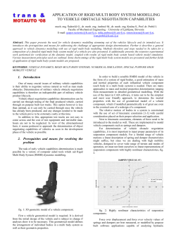 Rigid multi body system modelling to vehicle obstacle negotiation