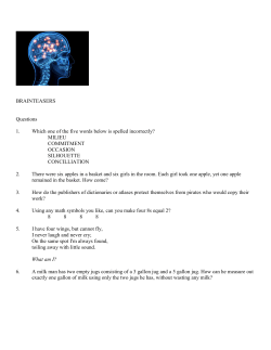 BRAINTEASERS Questions 1. Which one of the five words below is