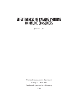 Effectiveness of Catalog Printing on Online Consumers