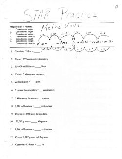 Star Practice metrics packet