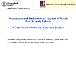 Acceptance and Environmental Impacts of Fossil Fuel Subsidy