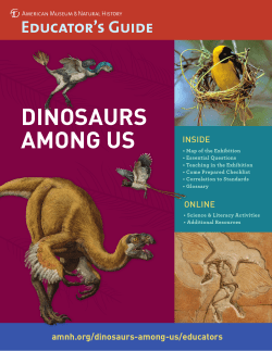 Dinosaurs Among Us Educator`s Guide