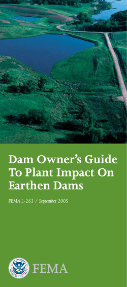 Dam Owner`s Guide To Plant Impact on Earthen Dams