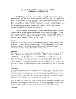 Finding Pooling And Servicing Agreements