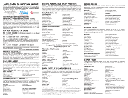 NON-GMO Shopping Guide - Marjie`s Gluten Free Pantry