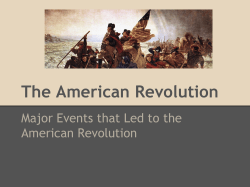 The American Revolution