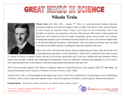 Nikola Tesla - Vanier College