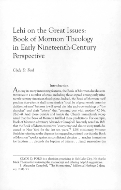 Book of Mormon Theology in Early Nineteenth