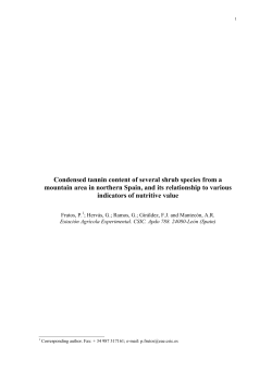 Condensed tannin content of several shrub species from a mountain