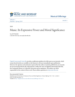 Music: Its Expressive Power and Moral Significance