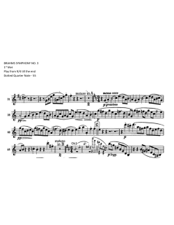 BRAHMS SYMPHONY NO. 3 Play from 9/4 till the end Dotted