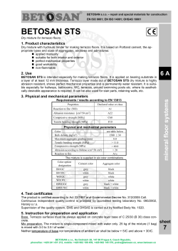 Technical data sheet