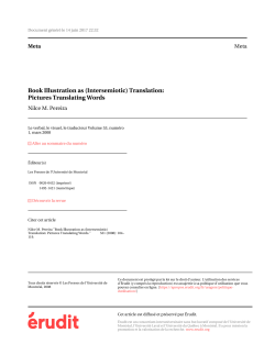 Book Illustration as (Intersemiotic) Translation: Pictures