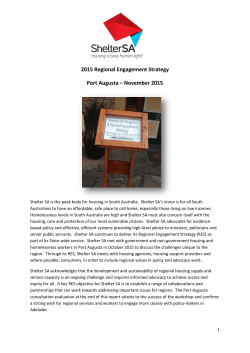 Port Augusta 2015 Regional Engagement Strategy Report