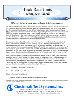 Leak Rate Units - Cincinnati Test Systems