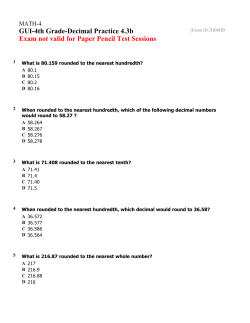 MATH-4 Exam [E-2GB8HB] GUI-4th Grade