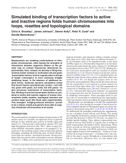 Simulated binding of transcription factors to active and inactive