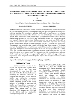 Statistical description to determine the factors affecting ostrich