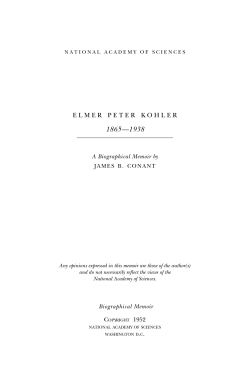 elmer peter kohler - National Academy of Sciences