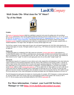 Multi Grade Oils- What does the &ldquo;W&rdquo; Mean?
