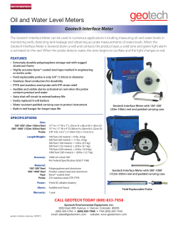 Geotech Interface Meter Specifications