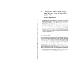 1. Changes over time in union relative wage effects in Great Britain