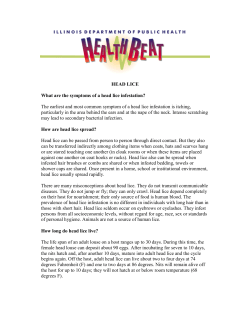 Head Lice Fact Sheet - Momence School District