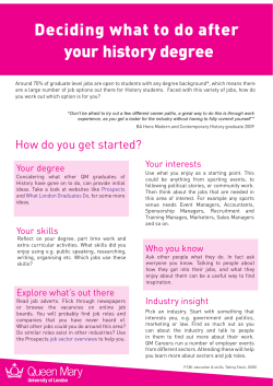 Deciding what to do after your history degree