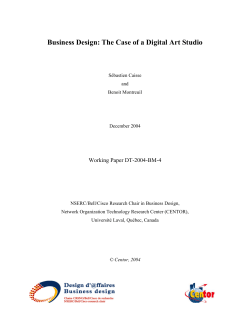 Business Design: The Case of a Digital Art Studio