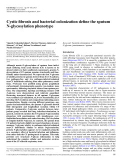 Cystic fibrosis and bacterial colonization define
