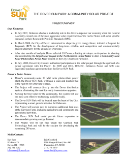 dover`s community scale solar project