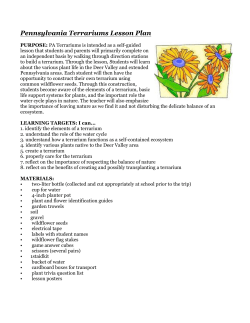 Pennsylvania Terrariums Lesson Plan