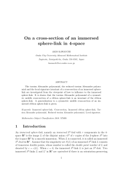 On a cross-section of an immersed sphere-link in 4