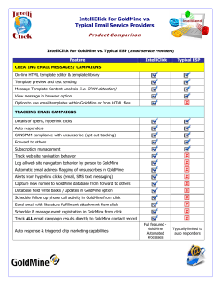 IntelliClick For GoldMine vs. Typical Email Service Providers
